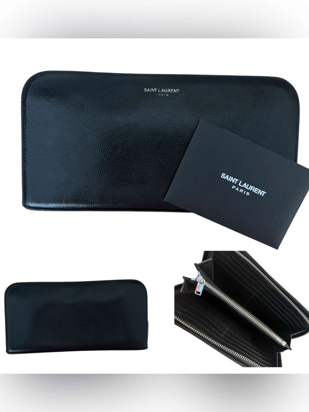 Saint Laurent Grain de Poudre Zip-around Wallet